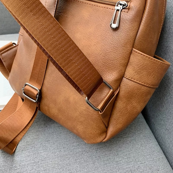 *NEW Leather Backpack Shoulder Bag - Picture 12 of 14